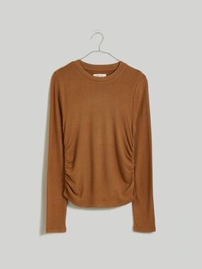 Madewell Brushed Jersey Ruched Long Sleeve Tee
